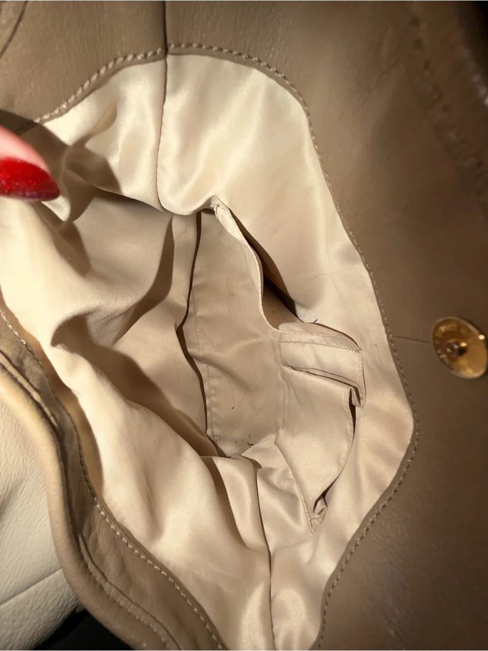Coach Beige Croc-Embossed Canvas and Pebbled Leather Madison Shoulder Bag